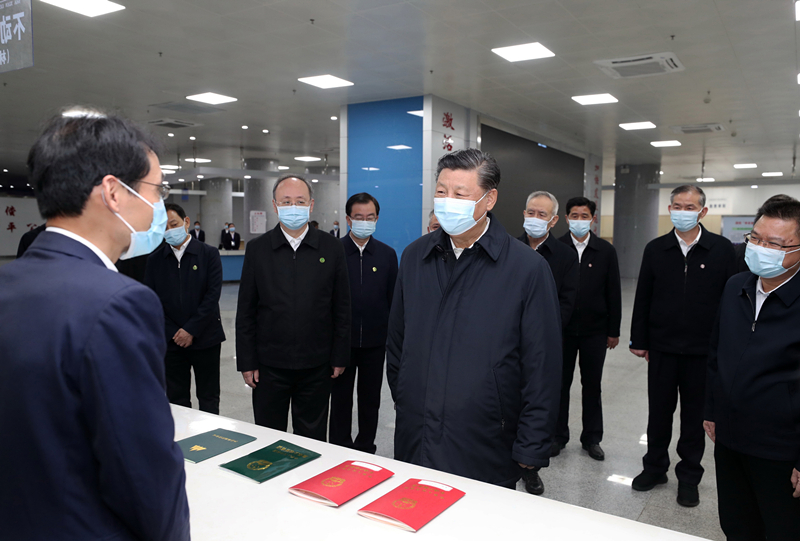 2021年3月23日，習(xí)近平在福建三明沙縣農(nóng)村產(chǎn)權(quán)交易中心考察。