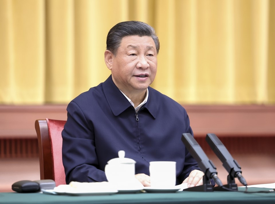 2024年3月20日下午，中共中央總書記、國家主席、中央軍委主席習(xí)近平在湖南省長沙市主持召開新時(shí)代推動(dòng)中部地區(qū)崛起座談會(huì)并發(fā)表重要講話。新華社記者 鞠鵬 攝 